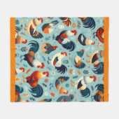 Kip en Haan Ontwerp Fleece Deken (Voorkant (Horizontaal))