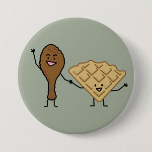Kip en het Amerikaanse & Zuidelijke Koken van Ronde Button 7,6 Cm