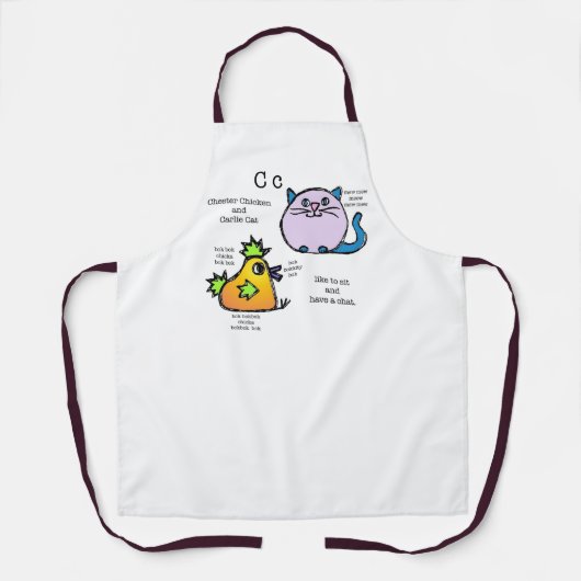 Kip en kat schort (Voorkant)