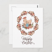 Kip en Paaseieren Gelukkig Pasen Briefkaart (Voorkant / Achterkant)