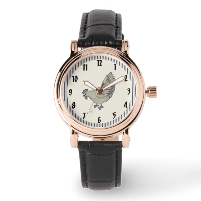  kip en strips horloge (Voorkant)