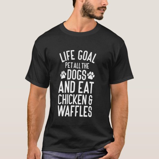Kip en wafels Grappig Ik hou van kip en wafel T-shirt (Voorkant)