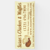 Kip- en waffles-maaltijdcatering spandoek (Verticaal)