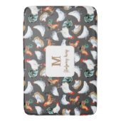 Kip familie boerderij Monogram Badmat (Voorkant Verticaal)