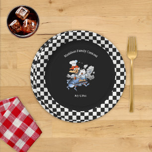 Kip familie Cookout Aangepast Papieren Bordje
