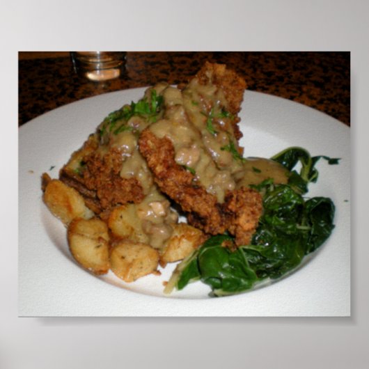 Kip Fried Steak. Poster (Voorkant)