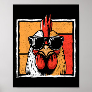 Kip Funny Rooster Boer Kippen Fath Poster