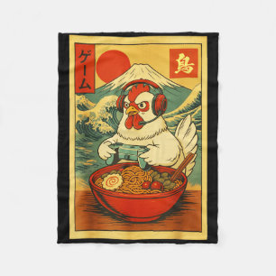 Kip Gamen Ramen Japanse Ukiyo-e Grote Golf R Fleece Deken