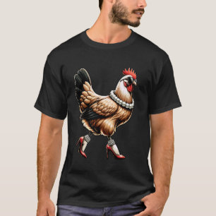 Kip Grappig Gebakken maar Prachtig Grafisch Vrouwe T-shirt