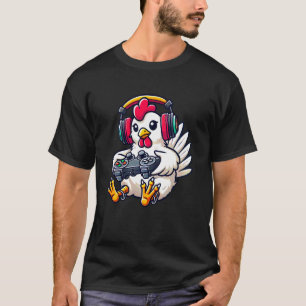 Kip Grappige Videogames Gamer T-shirt