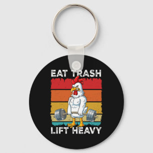 Kip Gym Gewichtstraining Eet Trash Lift Zwaar Sleutelhanger