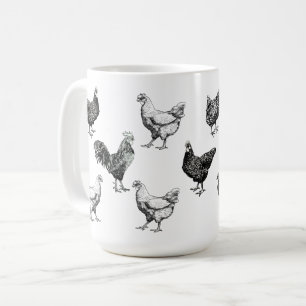 Kip, haan en kip koffiemok