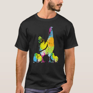 Kip Hen Kuikens Pluimveehouder Vintage Stijl Wa T-shirt
