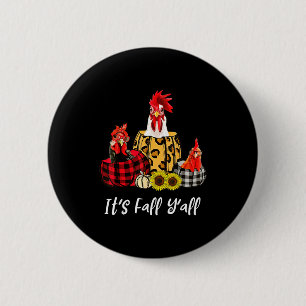 Kip Het Is Herfst Mensen Luipaard Pompoen Herfst T Ronde Button 5,7 Cm