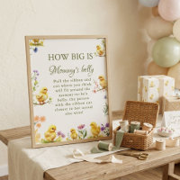 Kip Hoe groot is mama's buik Baby Shower Spel