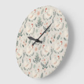 Kip in de tuin grote klok (Hoek)