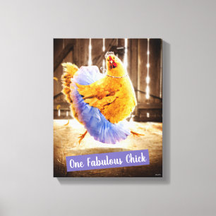 Kip in een Tutu Canvas Afdruk
