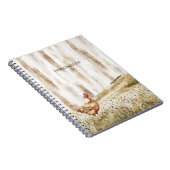 Kip in grasveld van bloemen notitieboek (Rechterzijde)