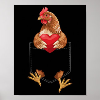 Kip In Zak Hen Boerderij Dierenliefhebber Ontwerp  Poster