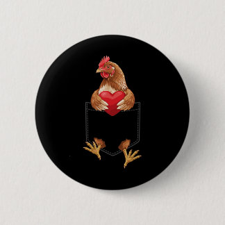 Kip In Zak Hen Boerderij Dierenliefhebber Ontwerp  Ronde Button 5,7 Cm