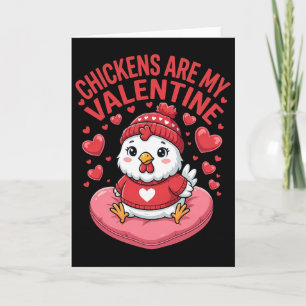 Kip Is Mijn Valentijn Kip Liefhebbers Paar Kaart