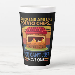Kip is net als aardappelchips dat je niet zomaar 1 latte mok