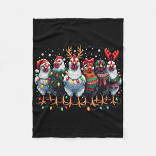 Kip Kerst Verlichting Boerderij Kerstmis Fleece Deken