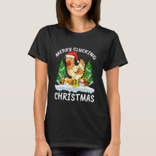 Kip Kerstboom Decoratie Merry Clucking Christus T-shirt