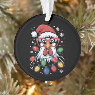 Kip Kerstboom Lichtjes Boerderij Dier Santa Ornament