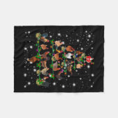 Kip-kerstboom met vlieglicht fleece deken (Voorkant (Horizontaal))