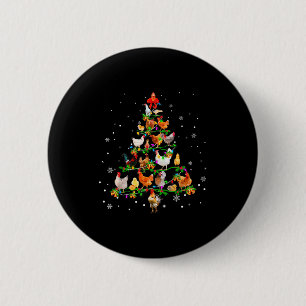 Kip Kerstboom Ornament Decoratie Kerstmis Ronde Button 5,7 Cm