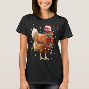 Kip-kerstboomlampjes — Santa Hat Funny Xmas T-shirt