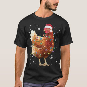 Kip-kerstboomlampjes — Santa Hat Funny Xmas T-shirt
