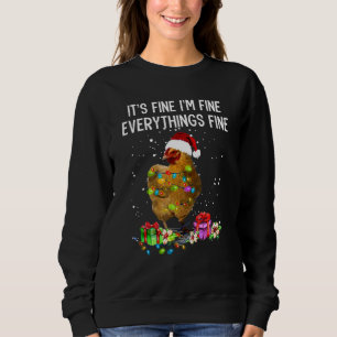 Kip-kerstlampje Shirt Ik ben alles goed