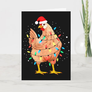 Kip Kerstlichten Boerderijdier Grappige Kerstmis M Kaart