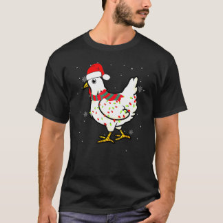 Kip Kerstlichten Draagt Kerstman Hoed Haan Xm T-shirt