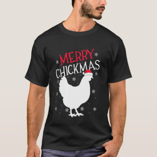 Kip Kerstmis Kerstman Hoed Prettig Kippmis Kip T-shirt