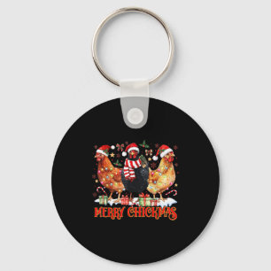 Kip Kerstmis Prettig Kipmas Kerstman Hoed F Sleutelhanger