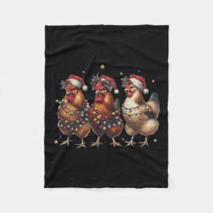 Kip Kerstverlichting Boerderij Dier Schattige Fleece Deken