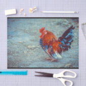 Kip Kleurrijke Haan Foto Tissuepapier (Craft)