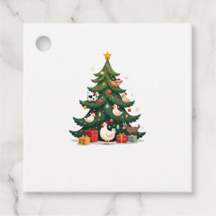 Kip Koe Geit Paard Boerderij Dier Boer Kerstmis Bedankjes Labels