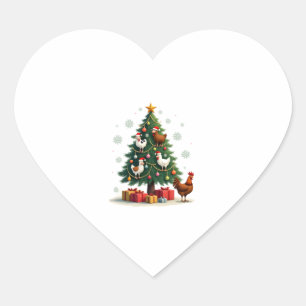 Kip Koe Geit Paard Boerderij Dier Boer Kerstmis Hart Sticker
