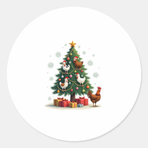 Kip Koe Geit Paard Boerderij Dier Boer Kerstmis Ronde Sticker
