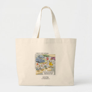 Kip Kruist Weg Grappige Boodschappentas Grote Tote Bag