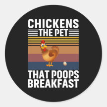 Kip-kunst breekt het eten uit