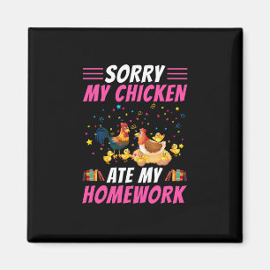 Kip Kunst Mijn Kip Heeft Mijn Huiswerk Gegeten Magneet