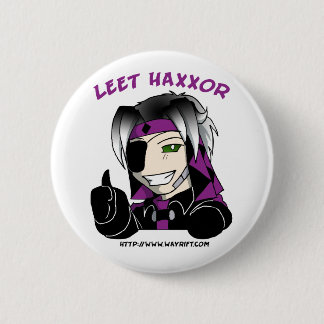 Kip "Leet Haxxor"-Button Ronde Button 5,7 Cm