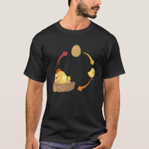 Kip levenscyclus kuiken kip kip eieren chic t-shirt
