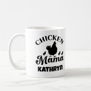 Kip Mama Mam Pluimvee Lover Custom Naam Moeder Koffiemok