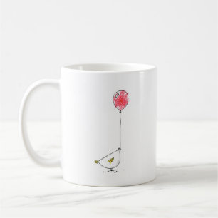 Kip met ballonschets koffiemok